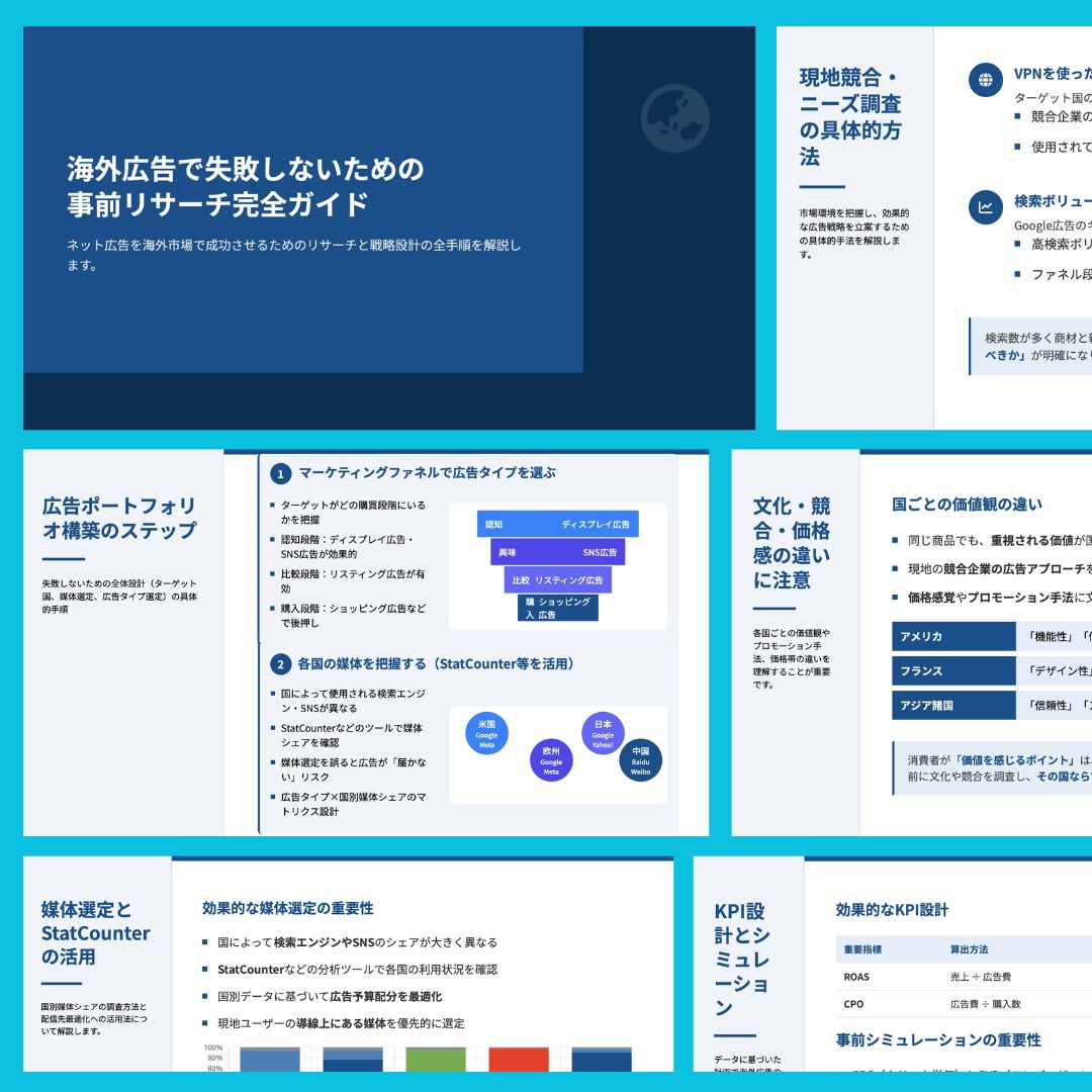 海外広告で失敗しないための事前リサーチ完全ガイド資料ダウンロード用